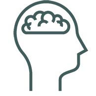 human head and brain icon