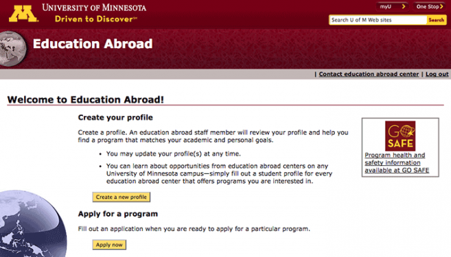 Education Abroad home page