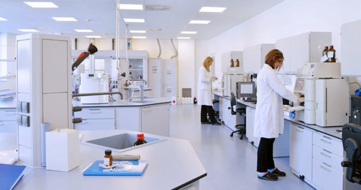 Female researchers working in laboratory