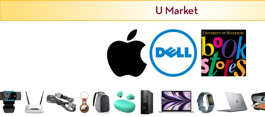 U Market has many technology products including Apple and Dell.