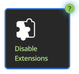 Disable Extensions tile in Proctorio Quiz settings