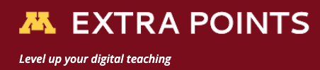 banner with block M and words "Extra Points: Level up your digital teaching"