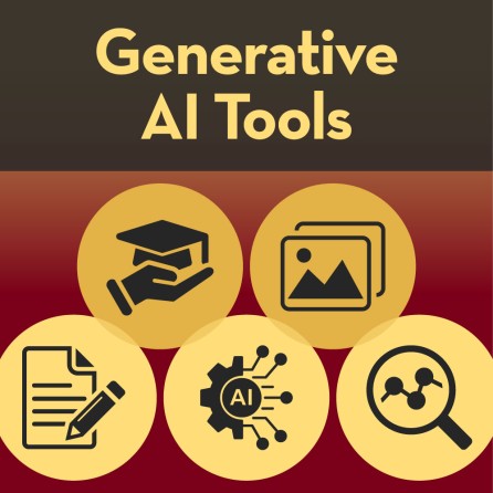 generative AI tools with icons for writing, learning, brainstorming, images, and searching